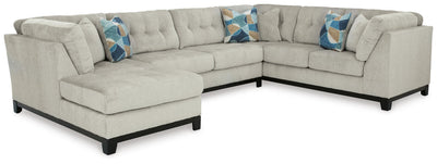 Maxon Place 3-Piece LAF Chaise Sectional in Stone Chenille