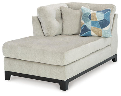 Maxon Place 3-Piece Double Chaise Sectional in Stone Chenille