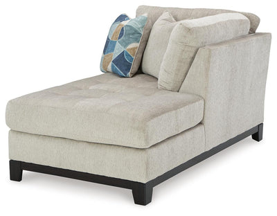 Maxon Place 3-Piece Double Chaise Sectional in Stone Chenille