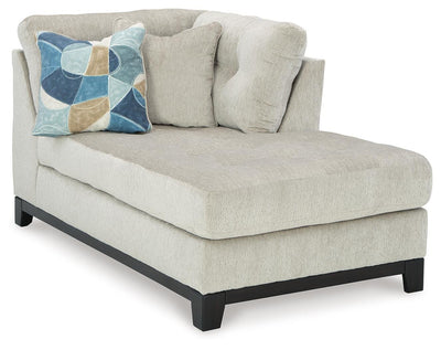 Maxon Place 3-Piece Double Chaise Sectional in Stone Chenille