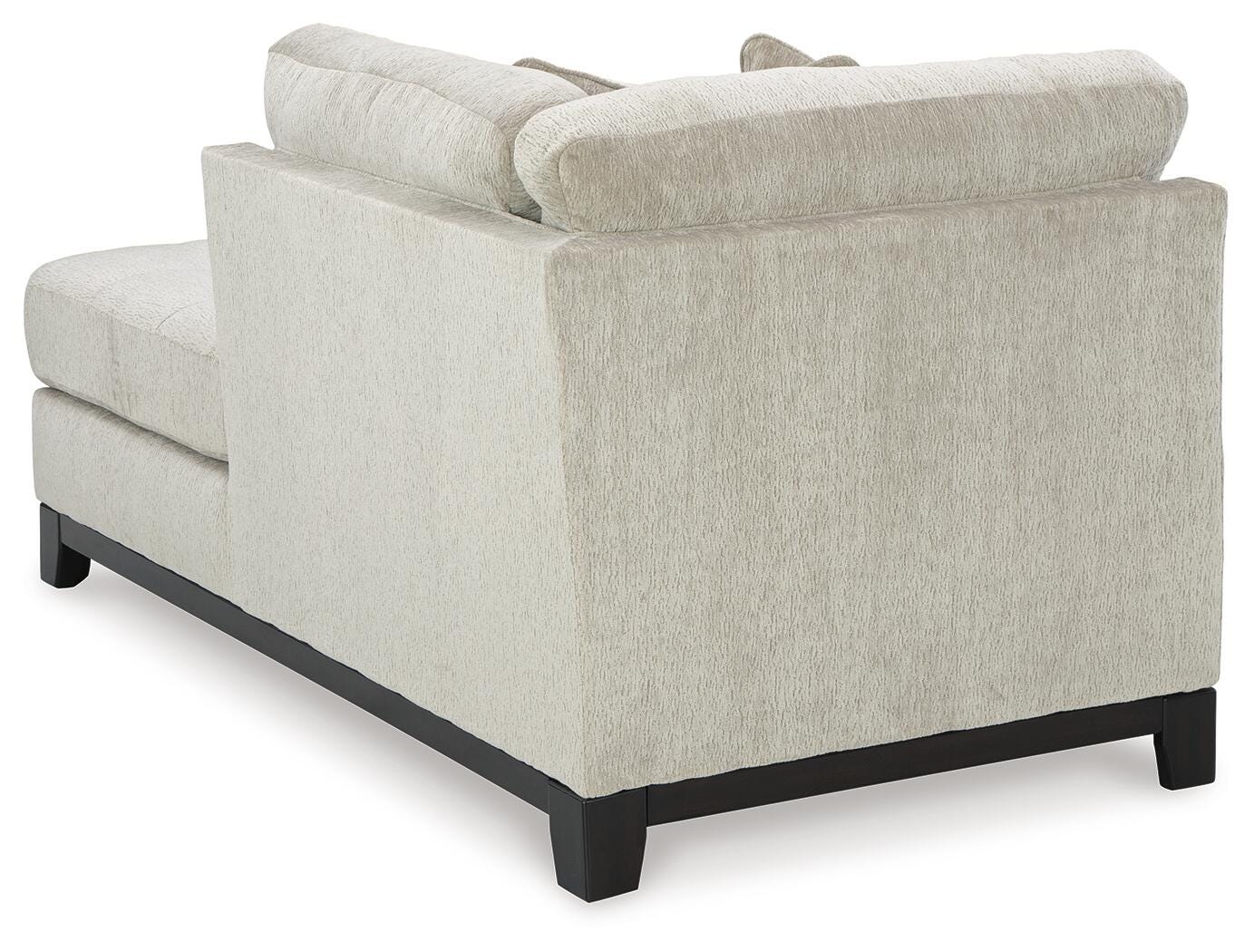 Maxon Place 3-Piece Double Chaise Sectional in Stone Chenille