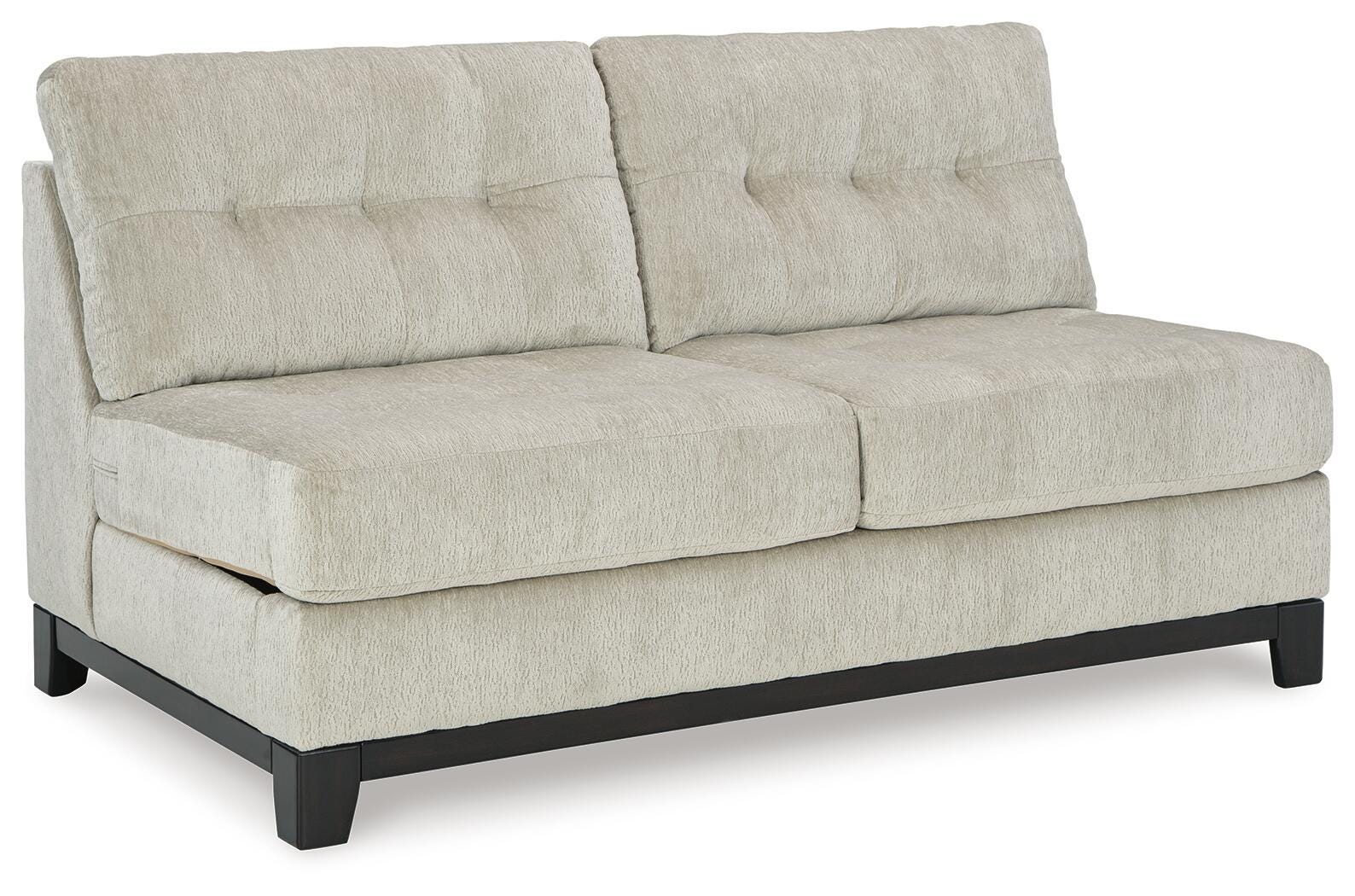 Maxon Place 3-Piece Double Chaise Sectional in Stone Chenille