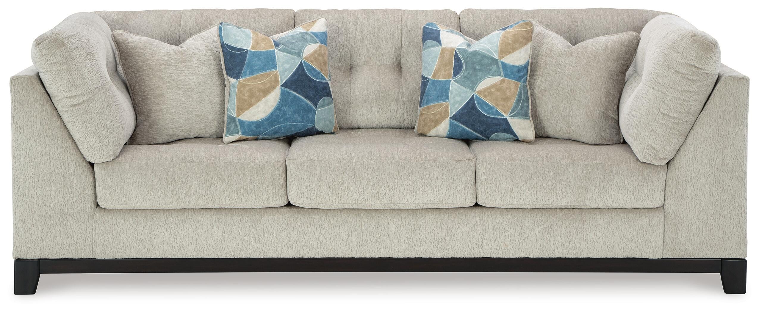 Maxon Place 3-Piece RAF Chaise Sectional in Stone Chenille