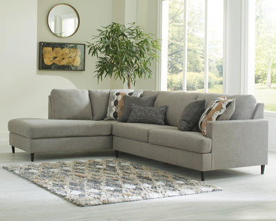 Santasia 2-Piece LAF Chaise Sectional in Granite Chenille