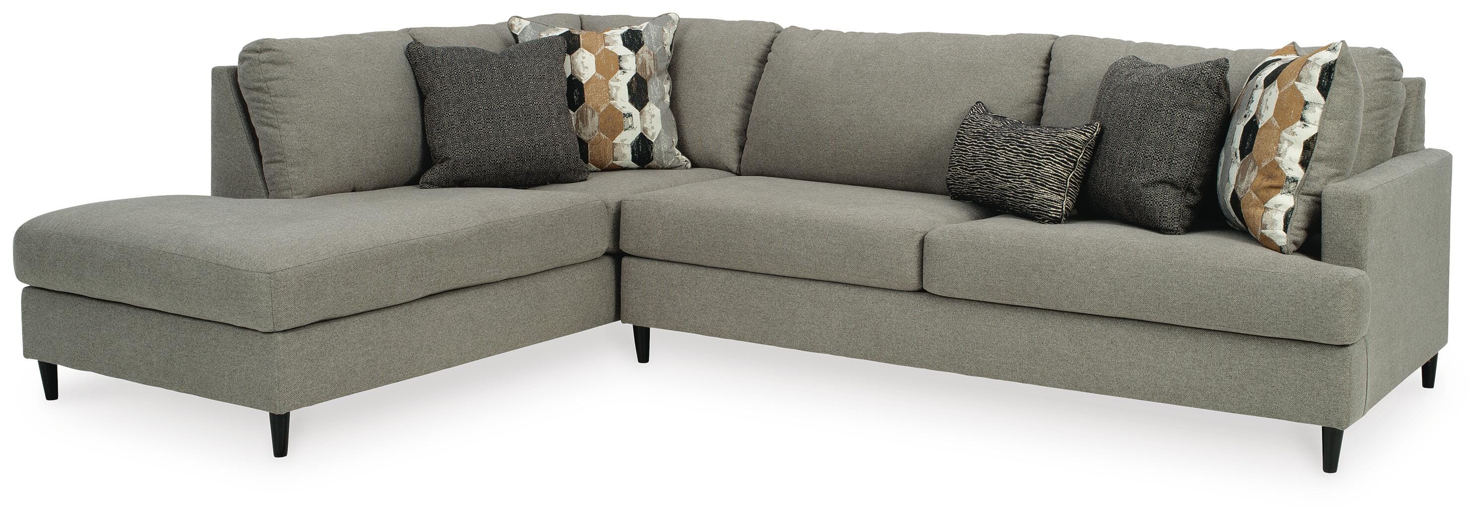 Santasia 2-Piece LAF Chaise Sectional in Granite Chenille
