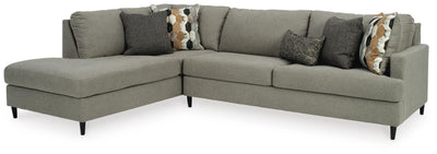Santasia 2-Piece LAF Chaise Sectional in Granite Chenille