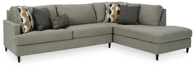 Santasia 2-Piece RAF Chaise Sectional in Granite Chenille