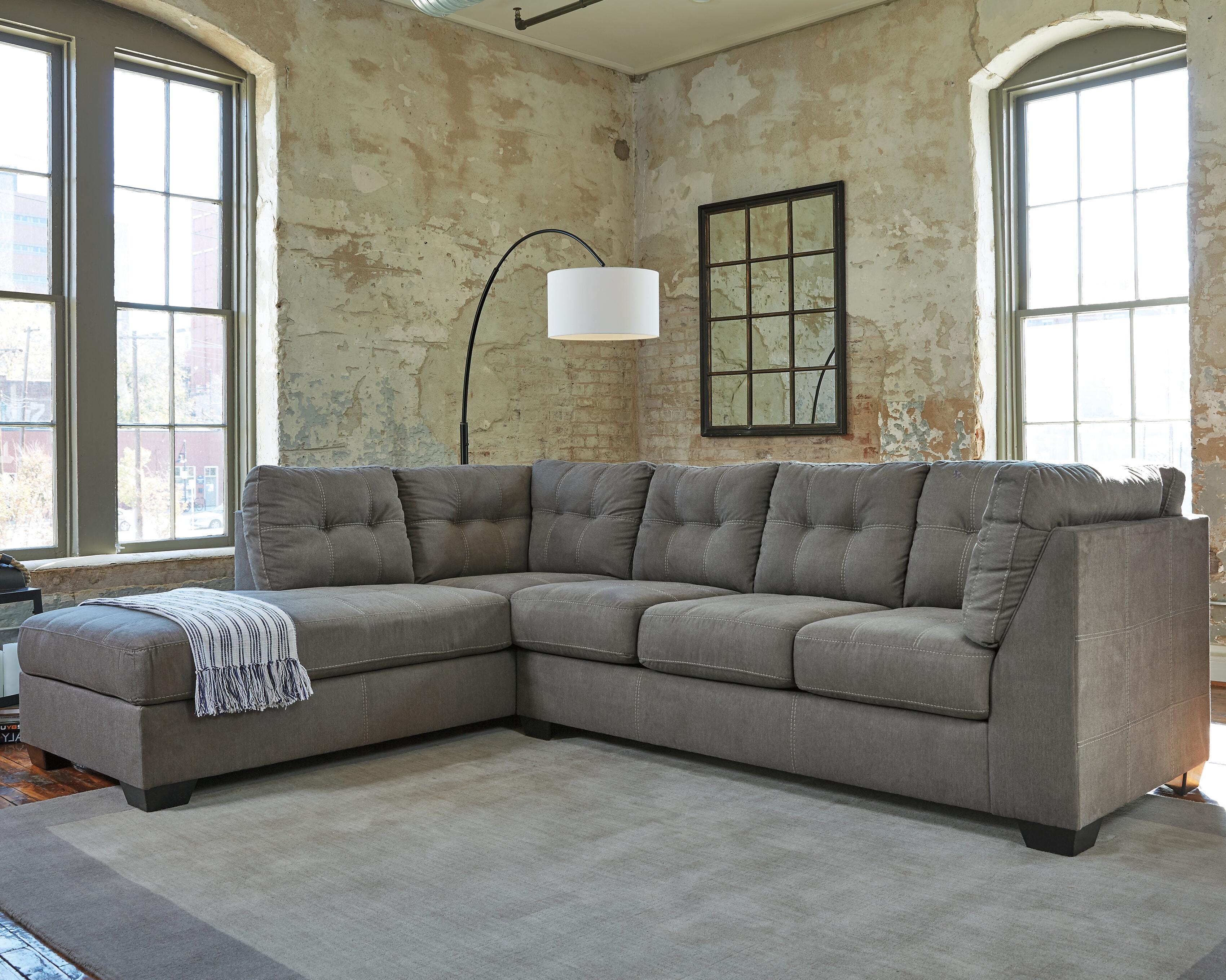 Pitkin 2-Piece LAF Chaise Sectional in Slate Chenille