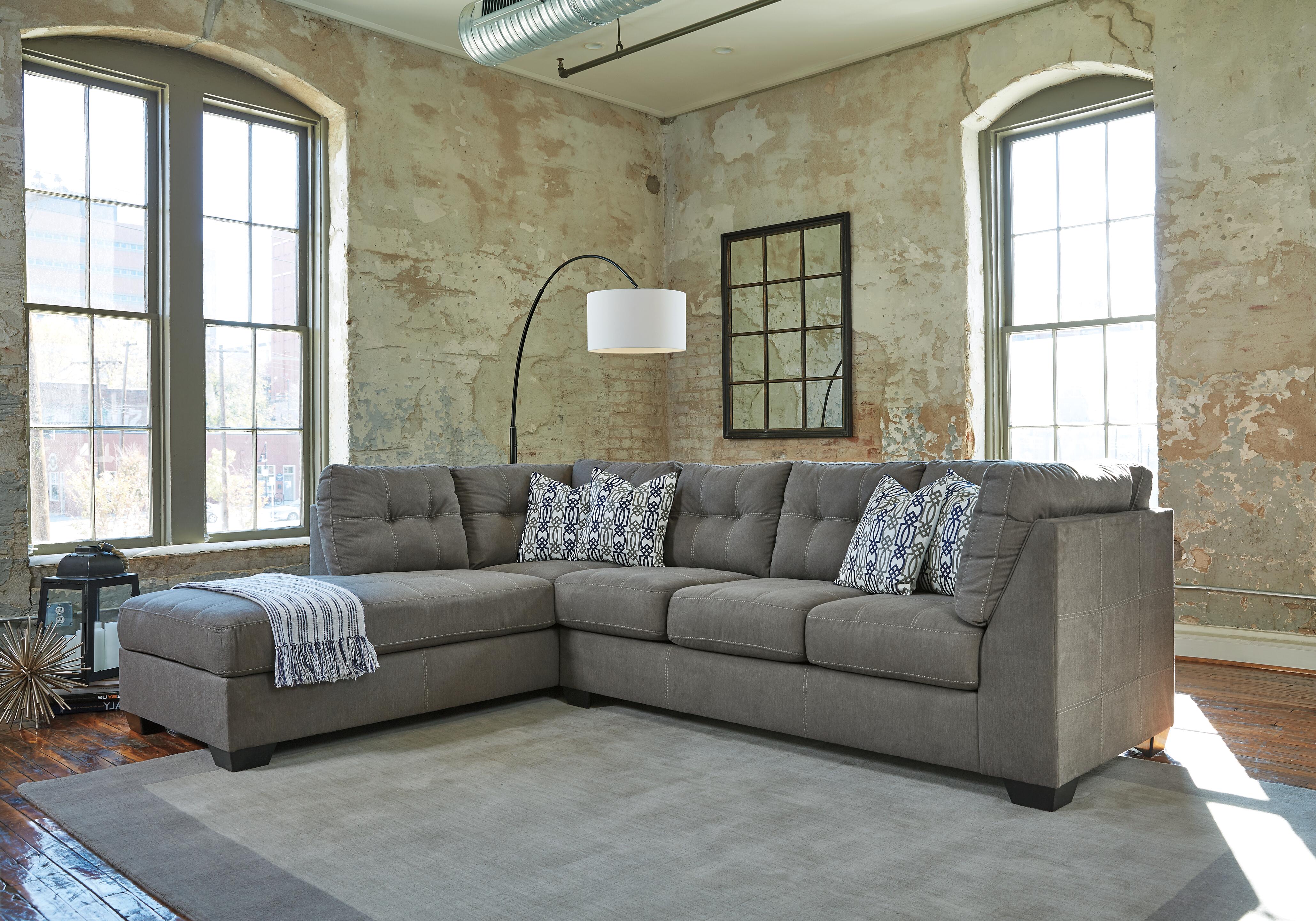 Pitkin 2-Piece LAF Chaise Sectional in Slate Chenille
