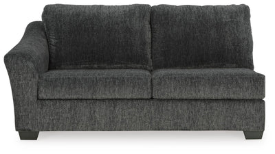 Biddeford 2-Piece RAF Chaise Sleeper Sectional in Shadow Velvet
