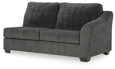 Biddeford 2-Piece LAF Chaise Sleeper Sectional in Shadow Velvet