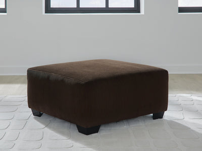 Kimlee Oversized Accent Ottoman in Chocolate Velvet