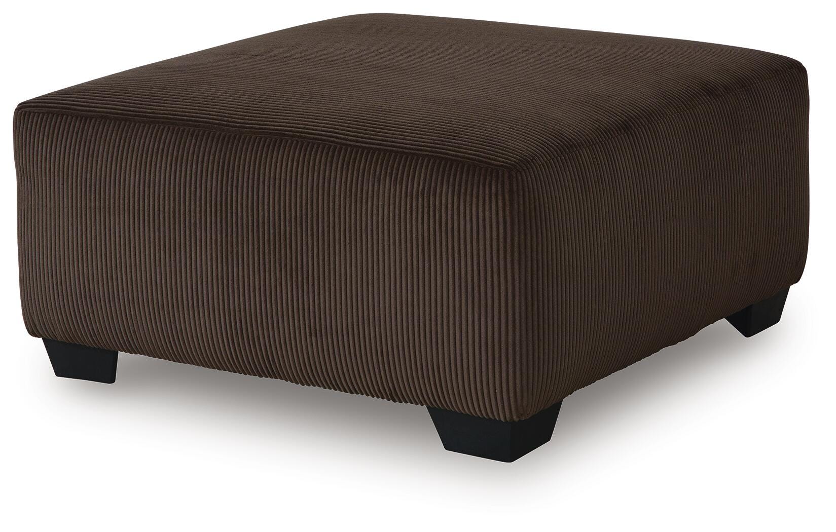 Kimlee Oversized Accent Ottoman in Chocolate Velvet