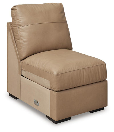 Bandon 4-Piece RAF Sectional in Toffee Leather