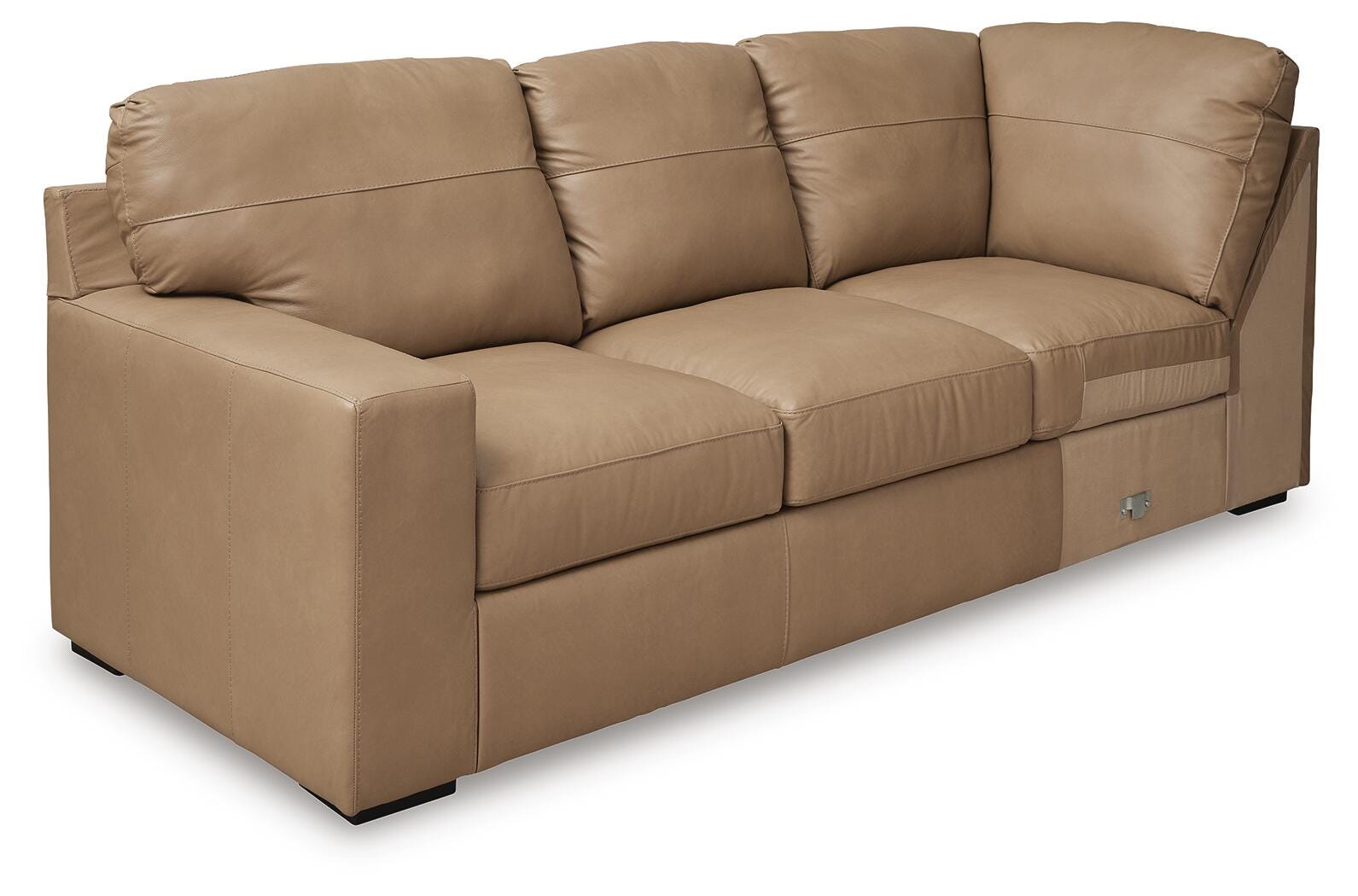 Bandon 2-Piece LAF Sectional in Toffee Leather