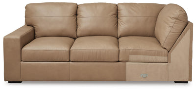 Bandon 4-Piece LAF Sectional in Toffee Leather