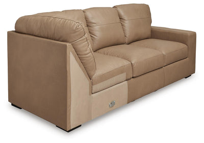Bandon 2-Piece RAF Sectional in Toffee Leather