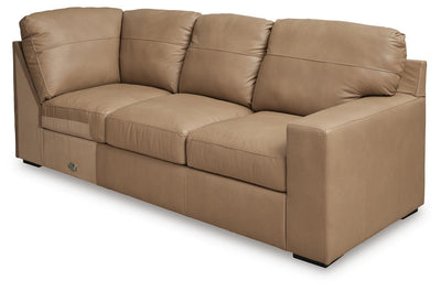 Bandon 2-Piece RAF Sectional in Toffee Leather