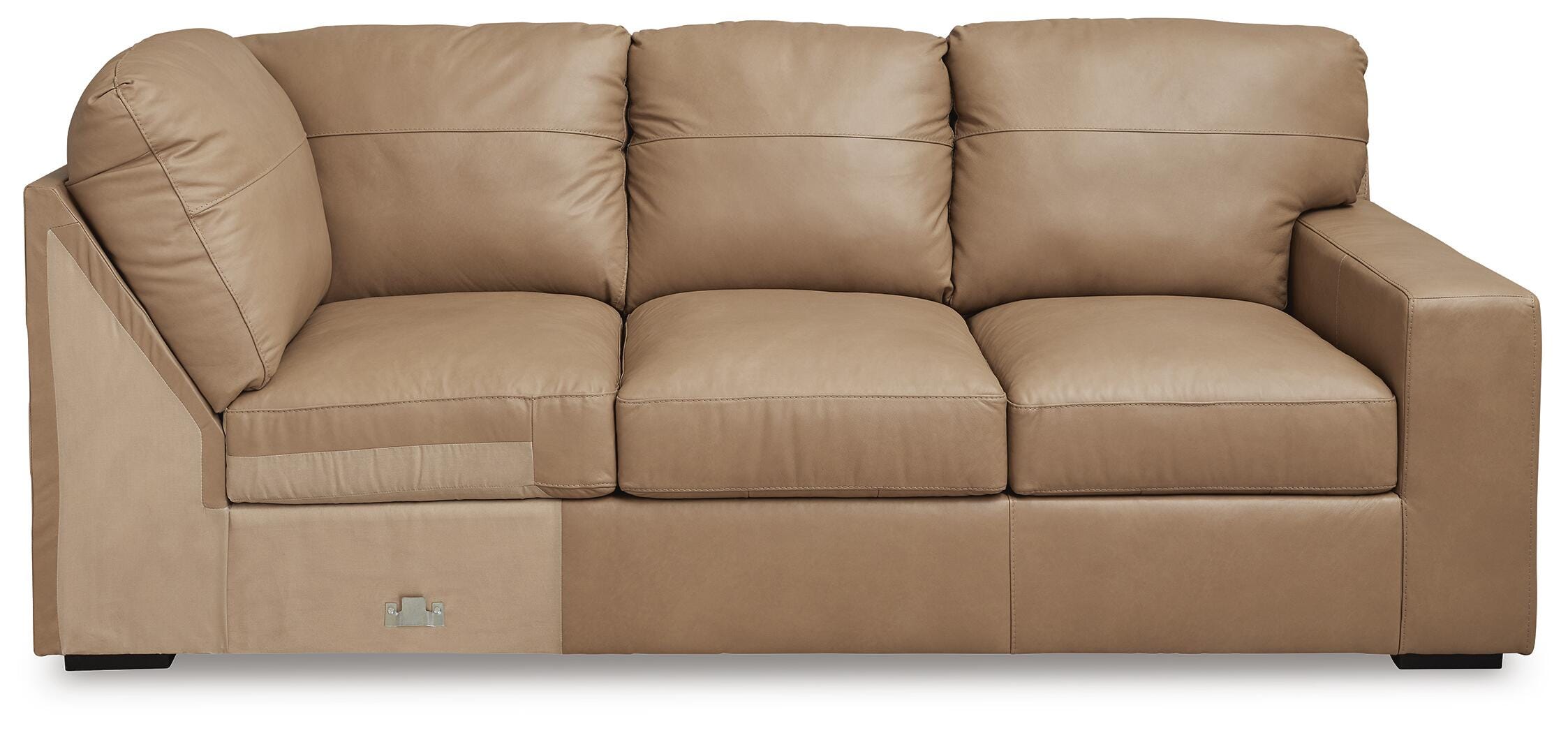 Bandon 2-Piece RAF Sectional in Toffee Leather