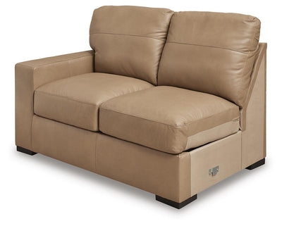 Bandon 2-Piece RAF Sectional in Toffee Leather