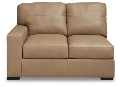 Bandon 2-Piece RAF Sectional in Toffee Leather