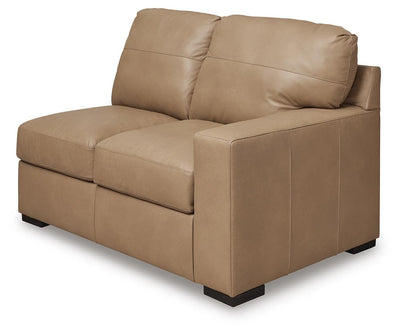 Bandon 2-Piece LAF Sectional in Toffee Leather