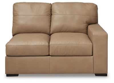 Bandon 2-Piece LAF Sectional in Toffee Leather