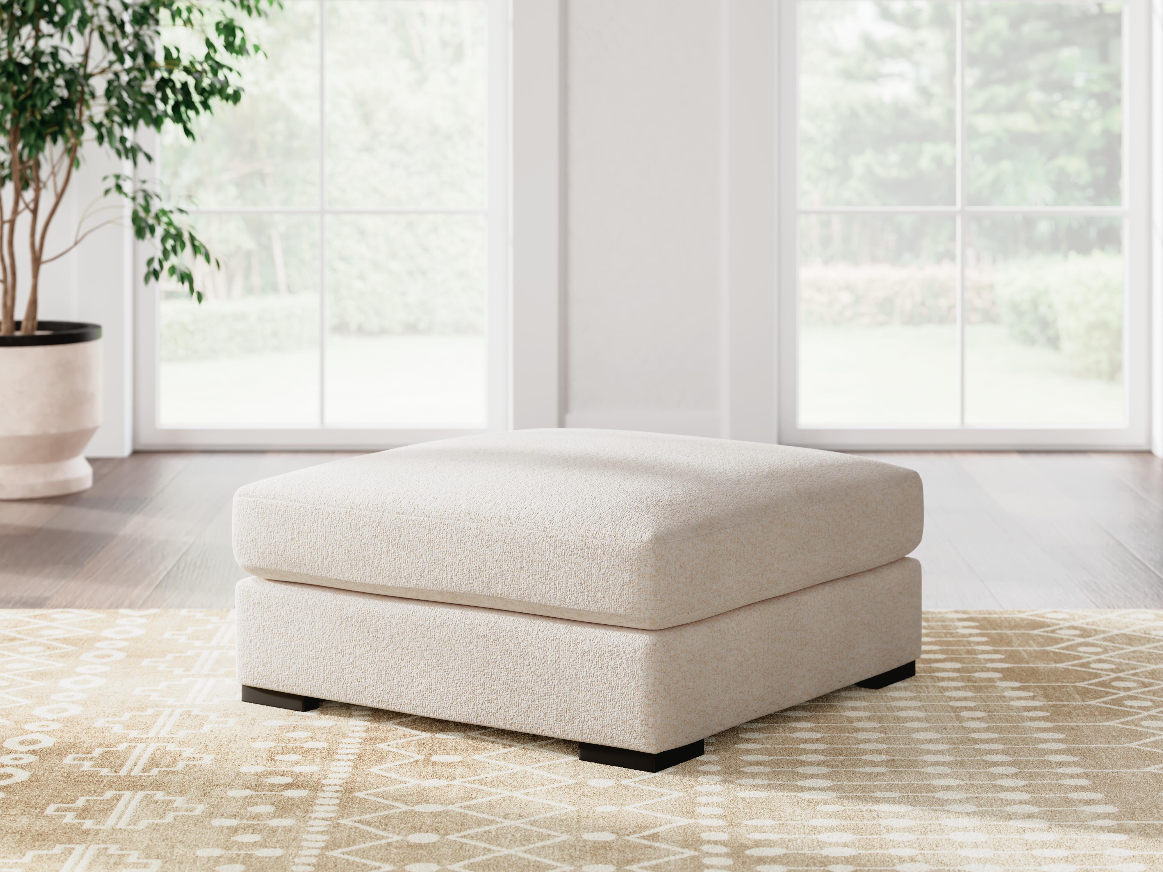 Donelson Creek 4-Piece Sectional and Ottoman in Vanilla