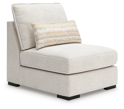 Donelson Creek 5-Piece Sectional and 2 Oversized Ottomans in Vanilla