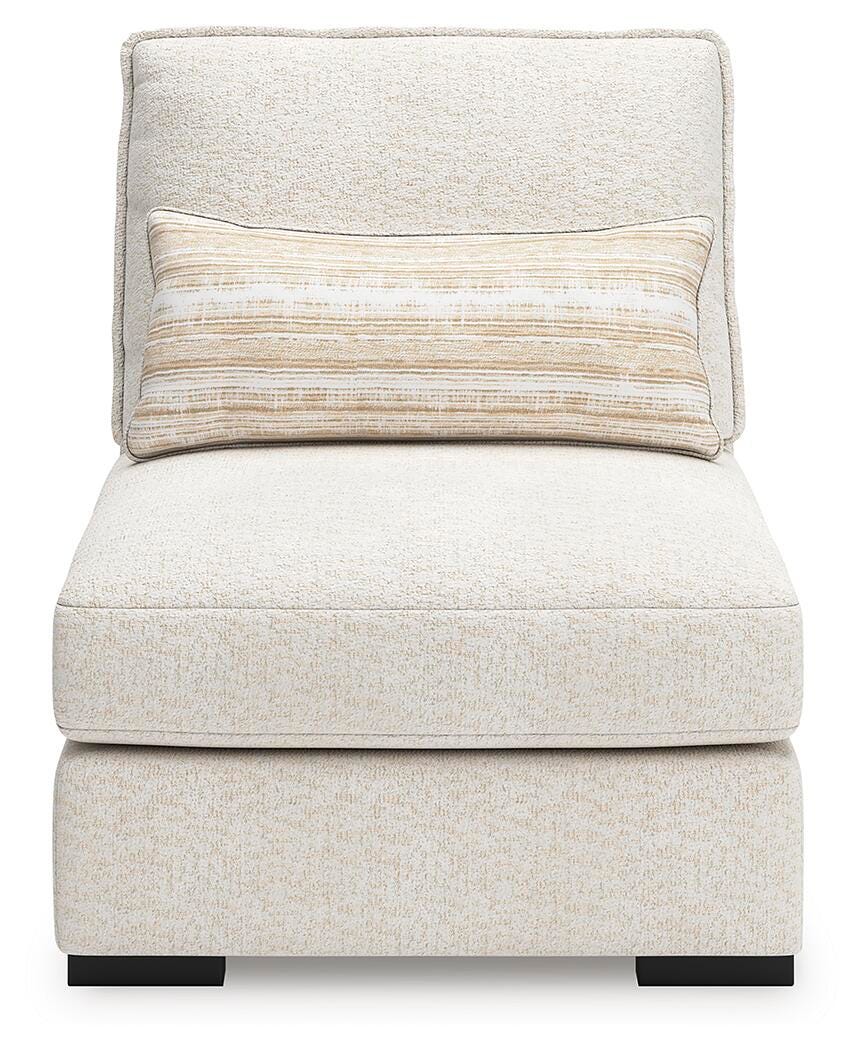 Donelson Creek 5-Piece Sectional and 2 Oversized Ottomans in Vanilla