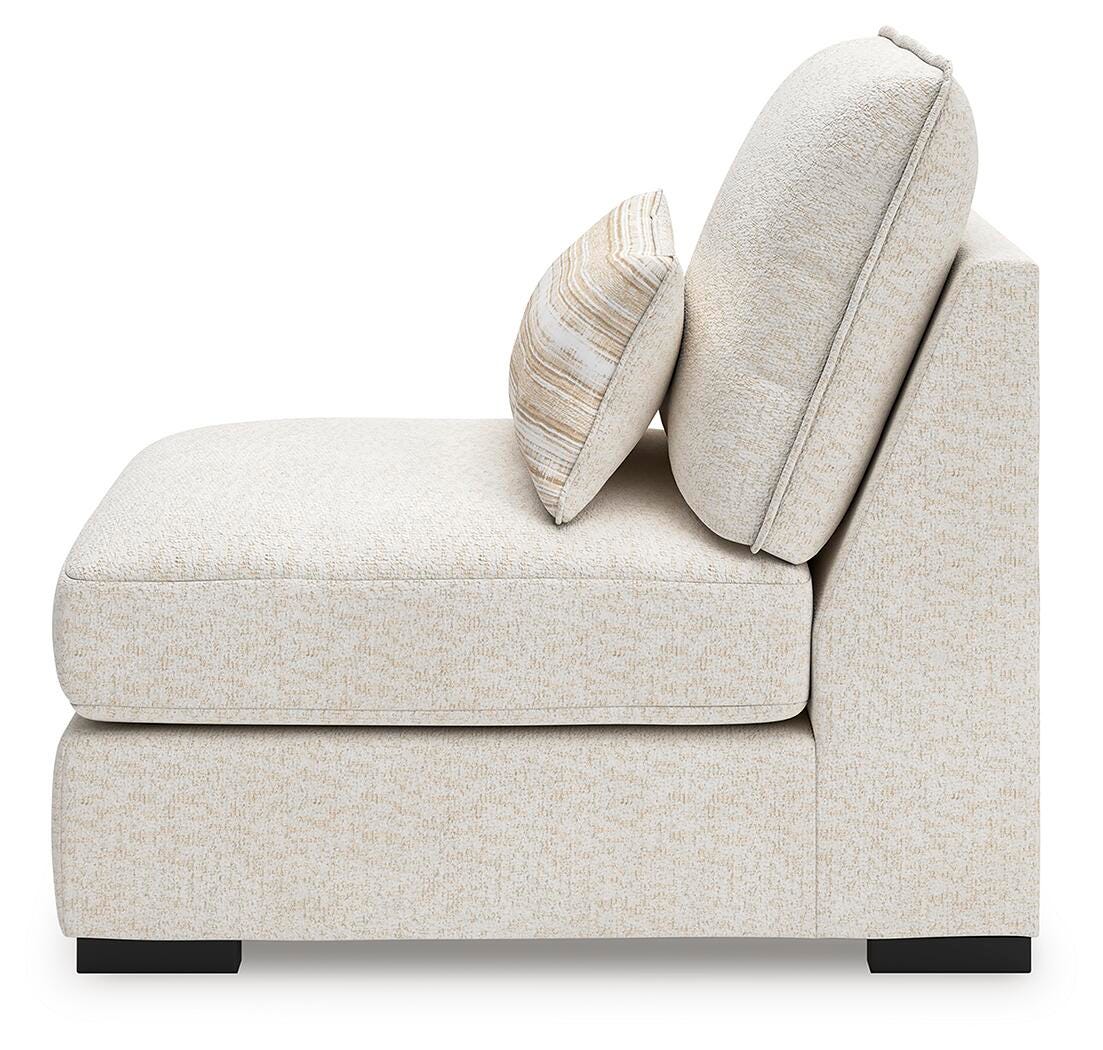 Donelson Creek 5-Piece Sectional and 2 Oversized Ottomans in Vanilla