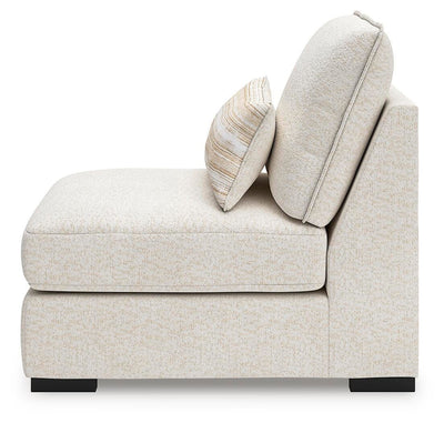 Donelson Creek 4-Piece Sectional and Ottoman in Vanilla