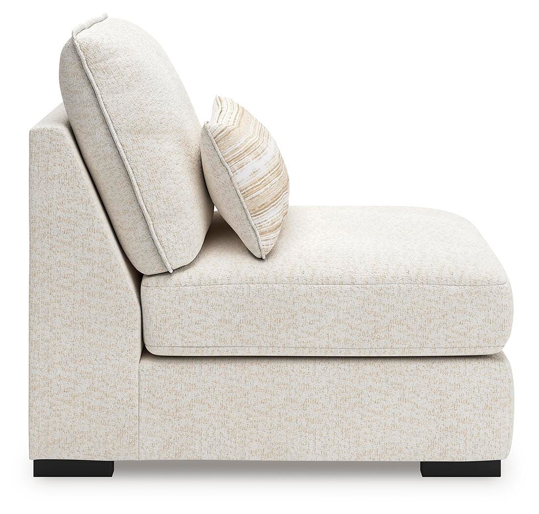 Donelson Creek 4-Piece Sectional and Ottoman in Vanilla