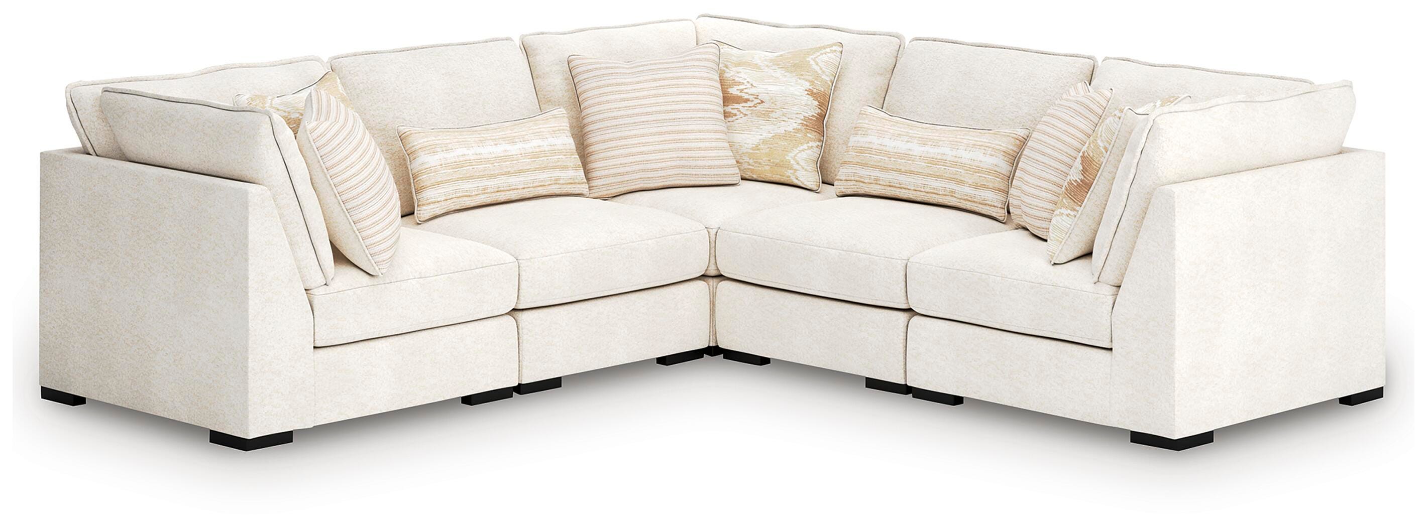 Donelson Creek 5-Piece Sectional in Vanilla