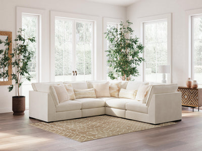 Donelson Creek 5-Piece Sectional in Vanilla
