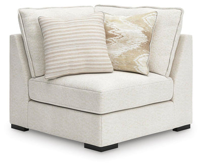 Donelson Creek 4-Piece Sectional and Ottoman in Vanilla