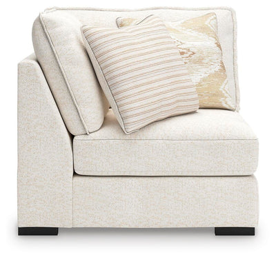 Donelson Creek 5-Piece Sectional and 2 Oversized Ottomans in Vanilla