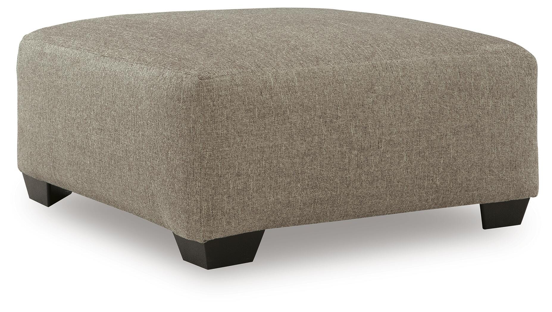 Newellen Oversized Accent Ottoman in Hemp Chenille