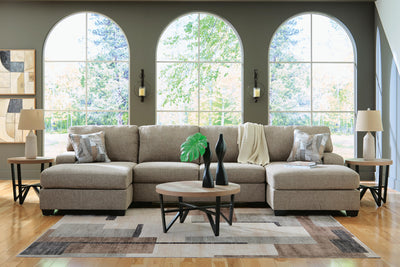 Newellen 3-Piece LAF Chaise Sectional in Hemp Chenille