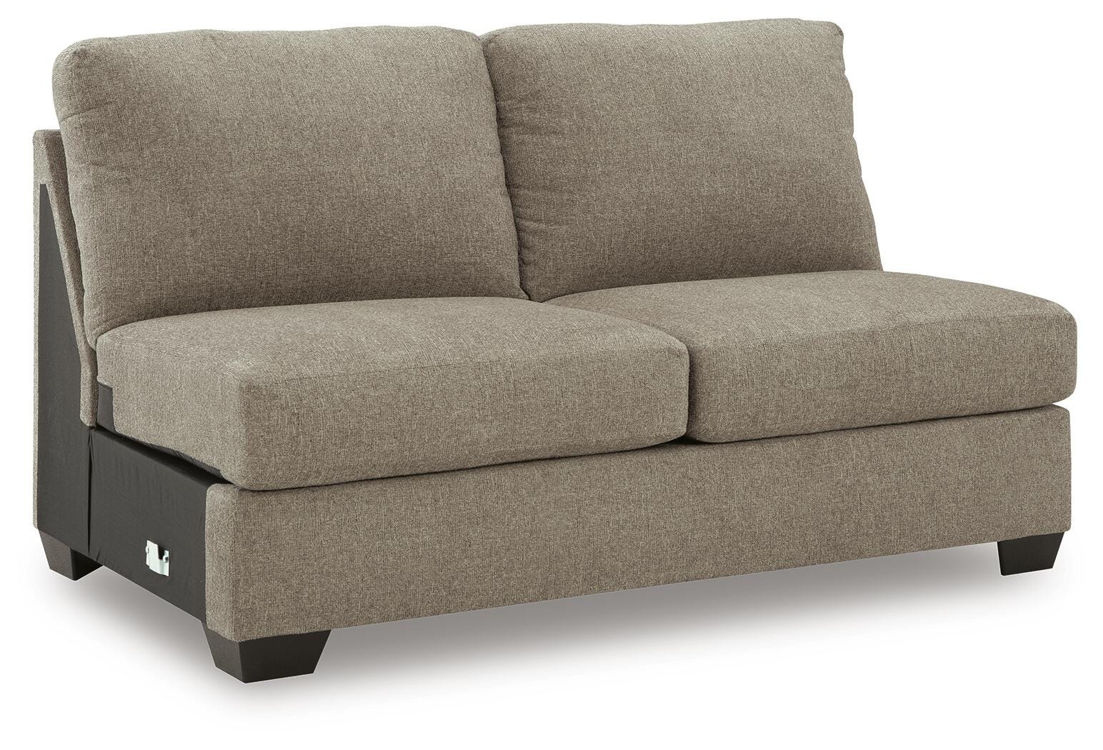 Newellen 3-Piece Sleeper Sectional with Double Chaise in Hemp Chenille