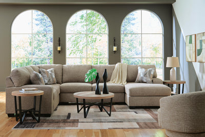 Newellen 3-Piece RAF Chaise Sectional in Hemp Chenille