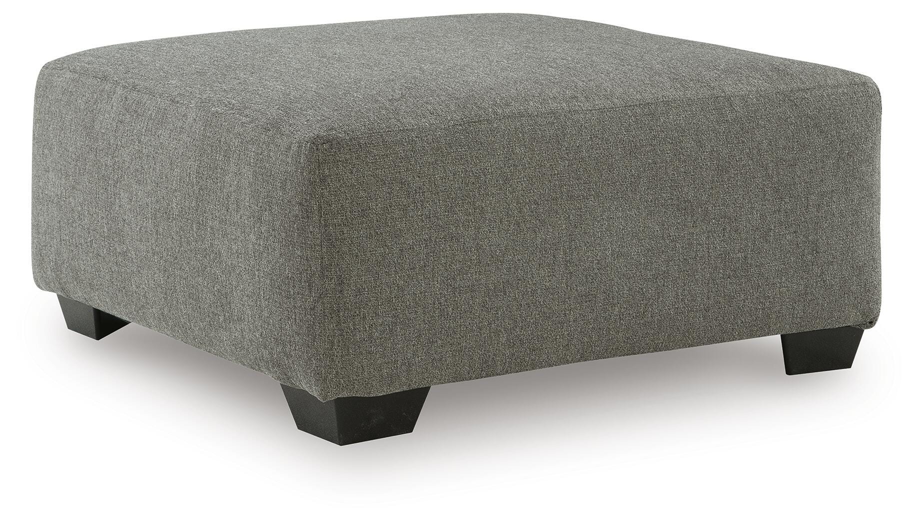 Clarington Oversized Accent Ottoman in Greystone Chenille