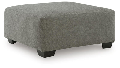 Clarington Oversized Accent Ottoman in Greystone Chenille