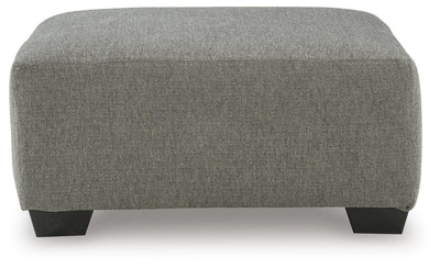 Clarington Oversized Accent Ottoman in Greystone Chenille