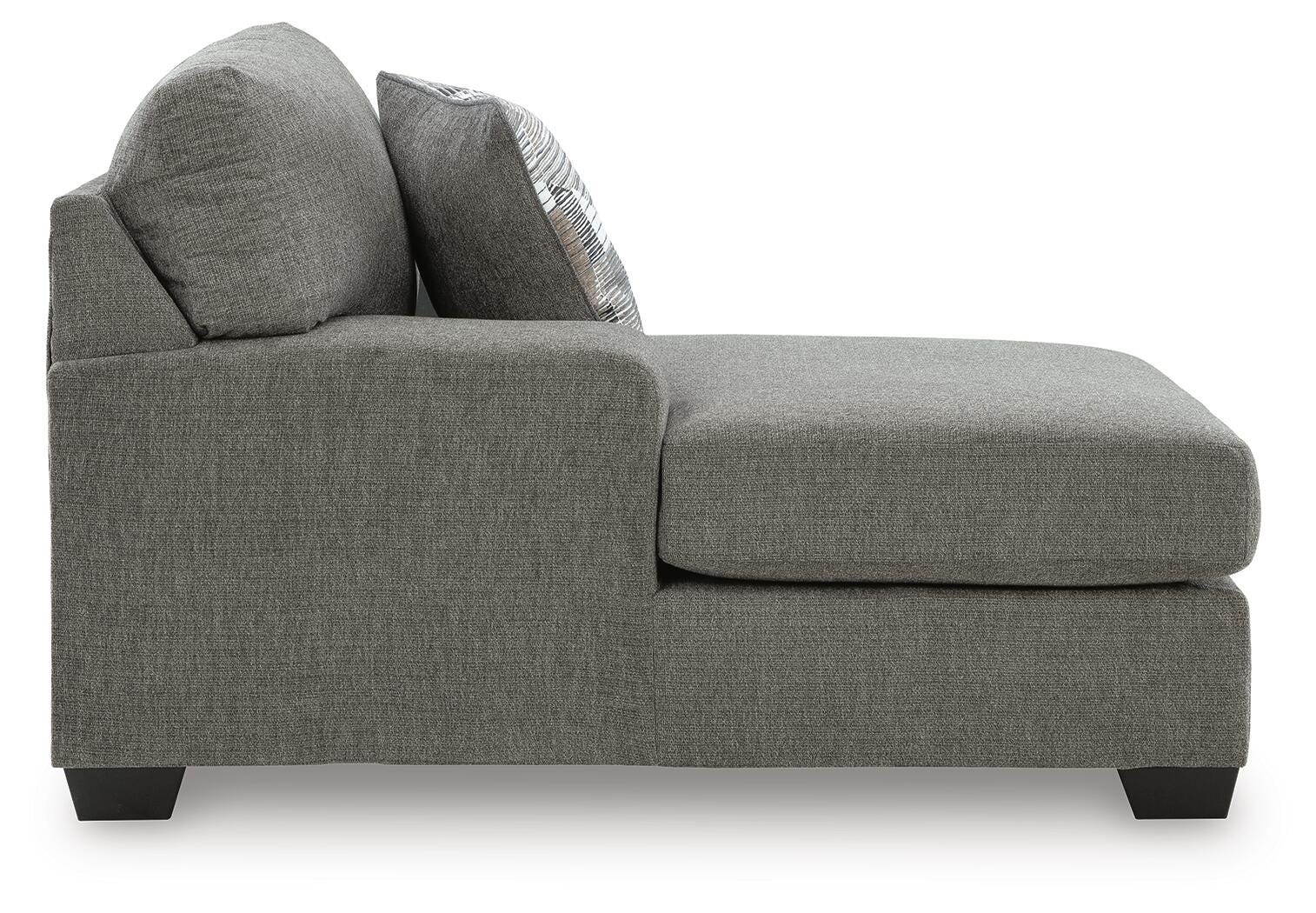 Clarington 3-Piece Sleeper Sectional with Double Chaise in Greystone Chenille