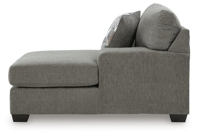 Clarington 3-Piece Sleeper Sectional with Double Chaise in Greystone Chenille