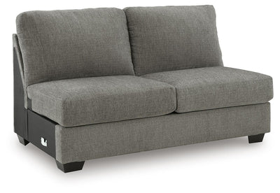 Clarington 3-Piece LAF Chaise Sleeper Sectional in Greystone Chenille