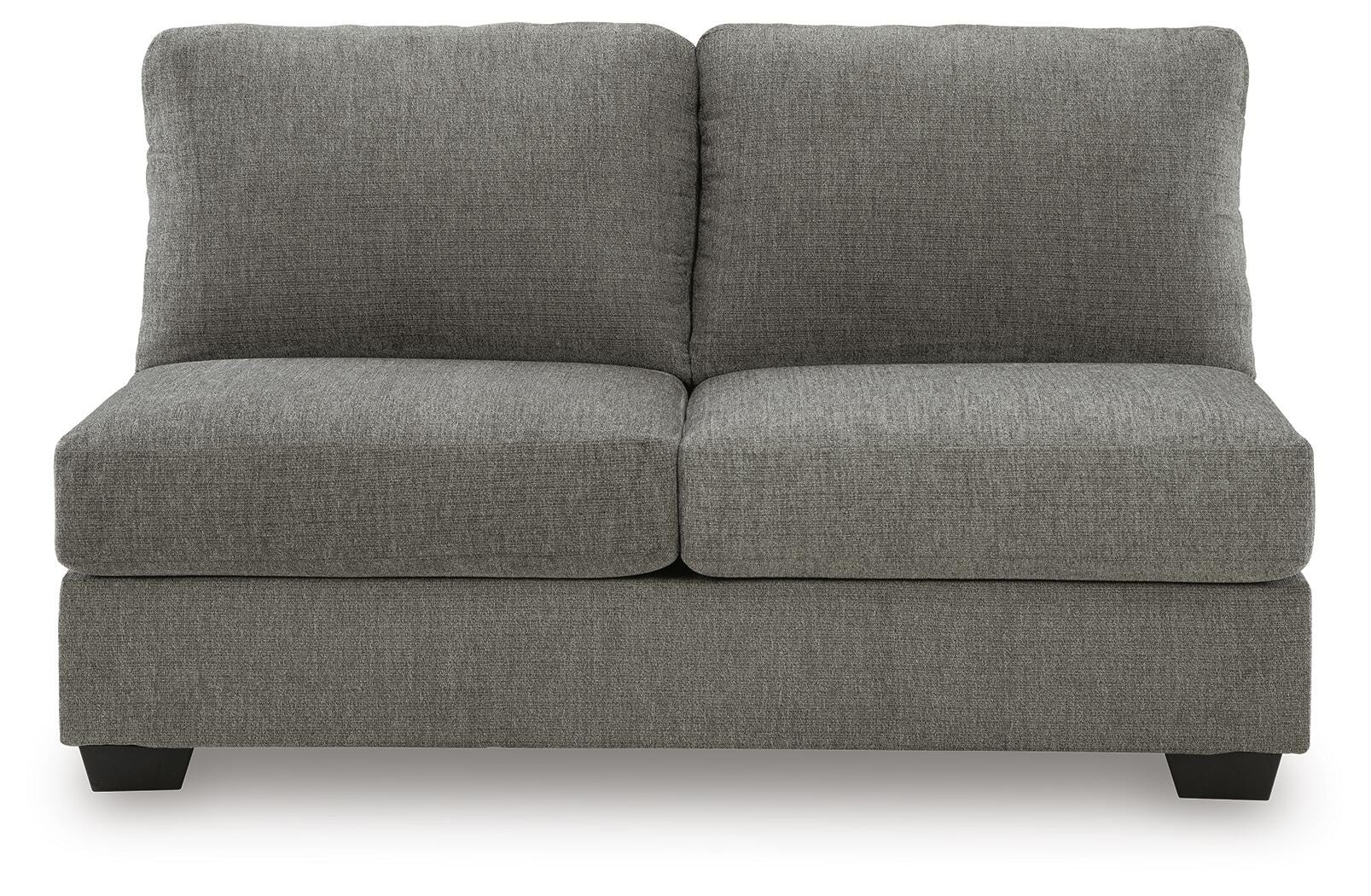 Clarington 3-Piece Sectional with Double Chaise in Greystone Chenille