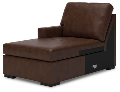 McDowlan 3-Piece LAF Chaise Sectional in Coffee Leather