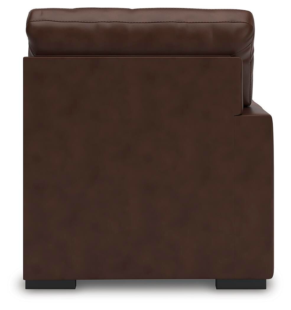 McDowlan 3-Piece LAF Chaise Sectional in Coffee Leather
